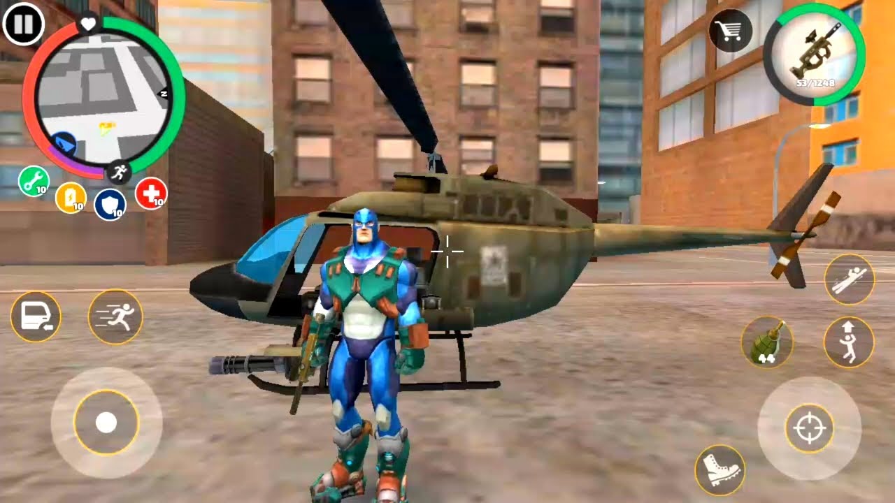 Rope hero crime army city villain with lolipop | Rope hero vice town ...