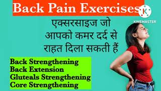 Back Pain Physiotherapy Exercises/ Back Extension, Back Strengthening, Core Strengthening Exercises