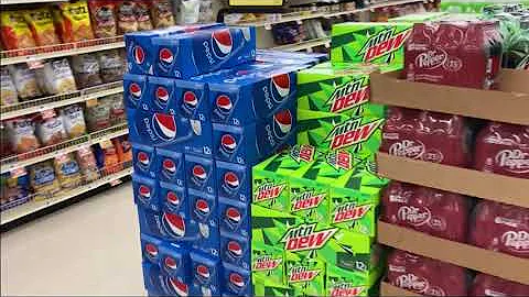 COKE & PEPSI PRODUCTS DISPLAYS...