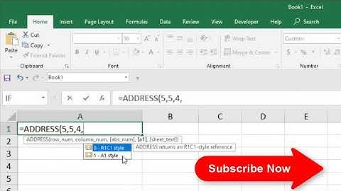 How to Use ADDRESS Function in Excel