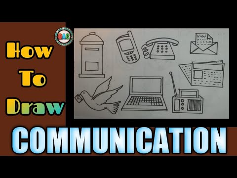 how to draw means of communication | means | Communication drawing ...