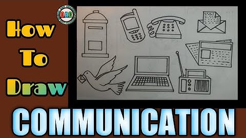 how to draw means of communication | means | Communication drawing | communication with their names