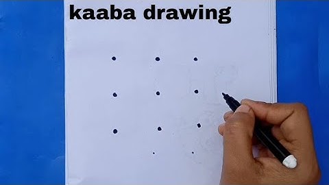Kaaba Drawing Tutorial | How To Draw An Kaaba With 3×3 Dots Easy | কাবা শরীফ আর্ট | Easy drawing