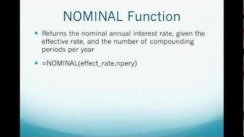 NOMINAL Function