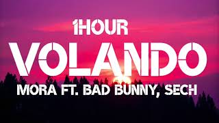 Mora - Volando Remix (1Hour) Ft. Bad Bunny, Sech