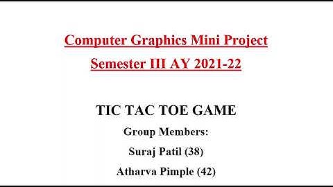 Tic Tac Toe Game In Cpp Language | Computer Graphics | Mini Project video | #Cpp #C #TicTacToe