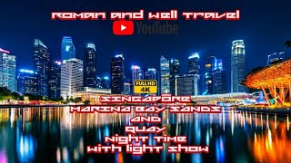 SINGAPORE 4K Night Walk | Marina Bay Sands Spectra Light Show 🇸🇬✨