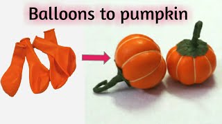 how to make pumpkin from balloons | DIY balloon pumpkin| craft ideas