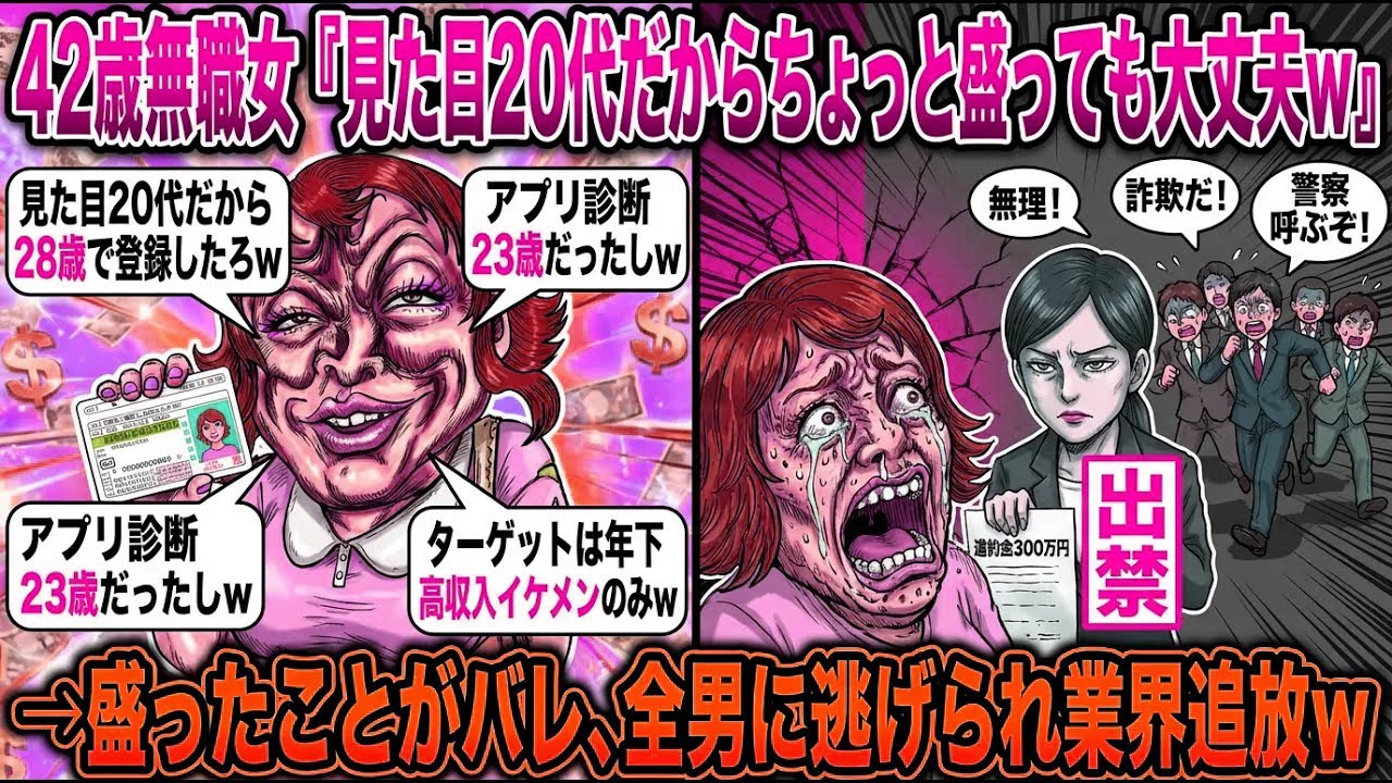 42歳無職女｢見た目は20代だからちょっと盛ったろw｣→ネットに晒され人生終了ww