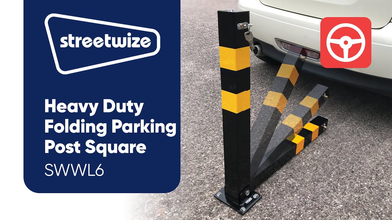 Heavy Duty Folding Parking Post Square - SWWL6