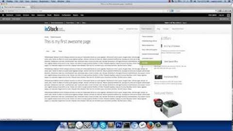 Adding a New Page - inStock Responsive Drupal Theme