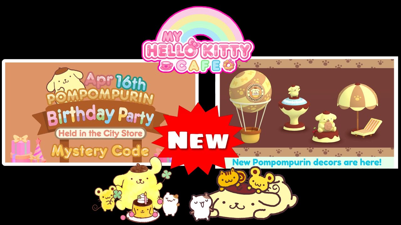 Pompompurin Birthday Code in My Hello Kitty Cafe - Roblox Guide 