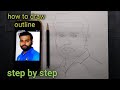 1 drawing rohit sharma outline tutorial sanyam pawar arts