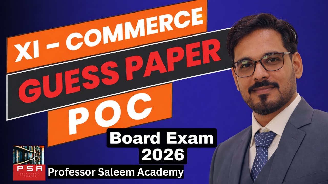 POC Guess Paper (2026) for XI Commerce | Principles of Commerce Target Guess Paper 2026 |