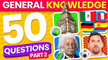 How Good Is Your General Knowledge? 🌎Take This 50-Question Quiz To Find Out  🤔 #2