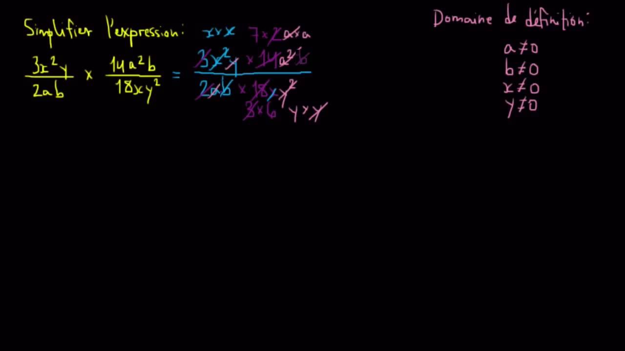 Multiplier deux fractions si ces termes sont des mon mes de plusieurs