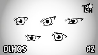 Como desenhar olhos Mangá em diferentes formatos