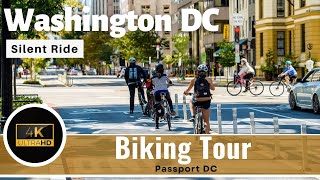 Washington DC Residential Neighborhood - Virtual Silent Bike Ride Indoor Cycling & Spinning Workout