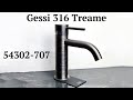 Gessi 316 54302-707  (Смеситель для раковины) цвет : Black Metal Brushed PVD