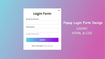 Popup Login Form Design in HTML & CSS