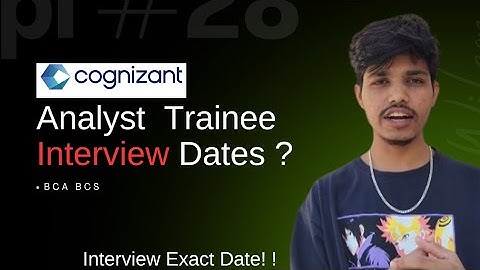 Cognizant Interview Dates OUT! | GenC & Analyst Trainee BIG Update 