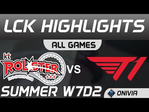 KT vs T1 Highlights ALL GAMES LCK Summer Season 2020 W7D2 KT Rolster vs T1 by Onivia