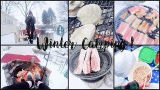 What I Eat in a day #3 | Winter Camping BBQ!!!!!