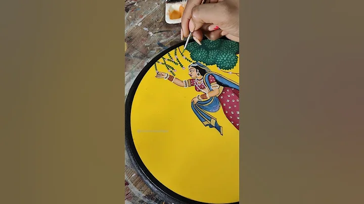 Pichwai Painting with Poster Colours #youtubeshorts #trendingshorts #artist #painting