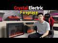 Meet our premium crystal stone electric fireplace!