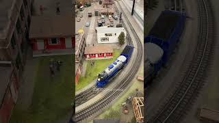 Here comes the train🚂#shortsfeed #railtrack #train #modeltrains #traintracks #railway #shorts
