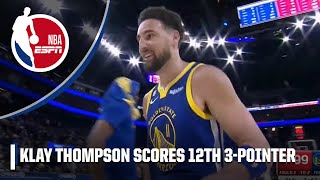 Klay Thompson gets STANDING OVATION after record-setting 12 3PM 🤩👏