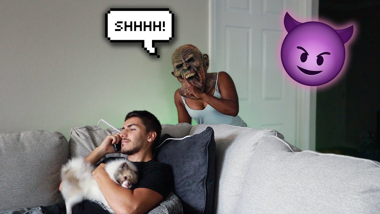 Halloween Scare PRANK On Fiance *PAYBACK* - YouTube