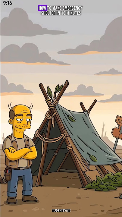 How to make emergency Shelter in 10 Minutes #science #shorts