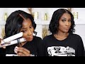 $95 WIG!!! WAVY SHORT HAIR WITH A STRAIGHTENER & INSTALL | WORLD NEW HAIR