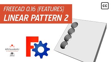 FreeCAD Tutorial - Feature - Linear Pattern 2 (Part Design Workbench)