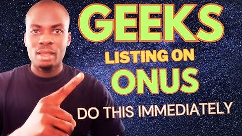 How to swap Geeks coin on ONUS app | Geeks coin withdrawal #geeks