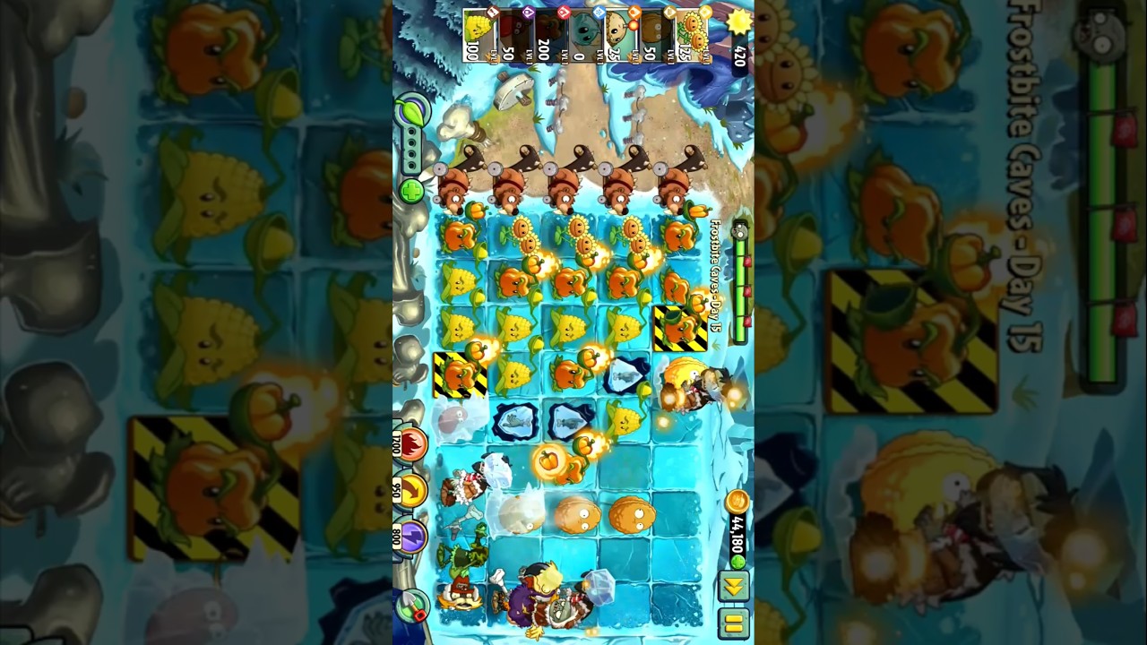 Plants Vs Zombies 2 Frostbite Caves Day 15