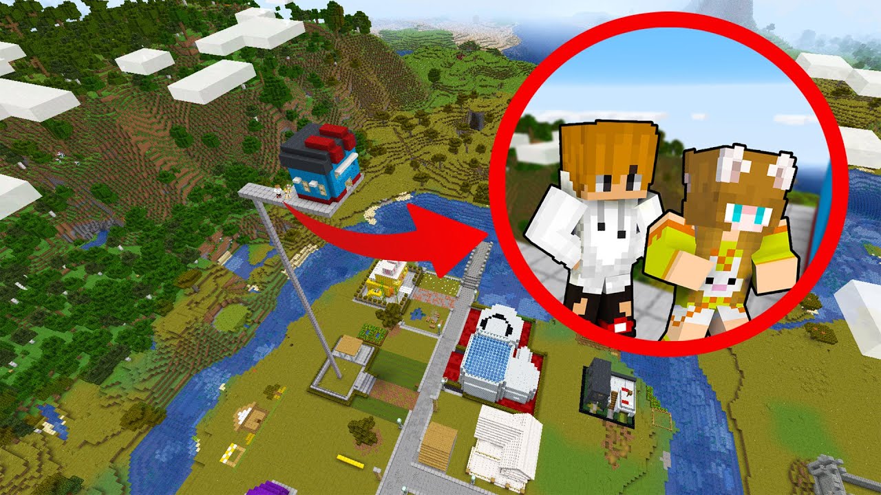 Moving My Friends House Into The Sky In Minecraft! 😨