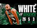 Derrick White 26 pts 5 threes 3 blks vs Sixers 2026 PO G7