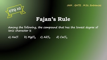 Concept Through Question # 2| Fajans