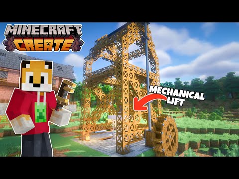 Thumbnail For I built a MECHANICAL LIFT in Minecraft Create Mod