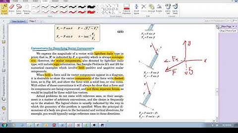 Chap 2.3 - Rectangular components (b):  Conventions for describing vector components