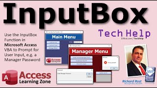 Use the InputBox Function in Microsoft Access VBA to Prompt for User Input, e.g. a Manager Password