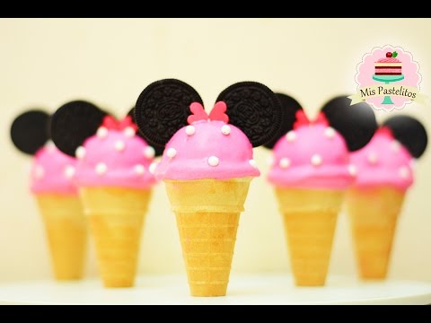 CAKE POPS EN FORMA DE HELADO | MINNIE MOUSE | MIS PASTELITOS KIDS