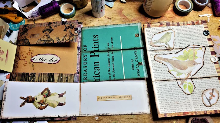 Junk Journal Using Up Book Pages Ep 65 Fun Flip Cards!! The Paper Outpost Junk journal with me :)