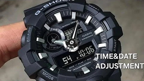 HOW TO SET TIME AND DATE CASIO G-SHOCK GA-700 | DIGITAL & ANALOG