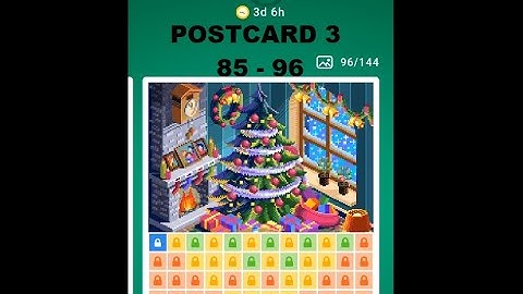 Nonogram Christmas 3rd Postcard level 85-96