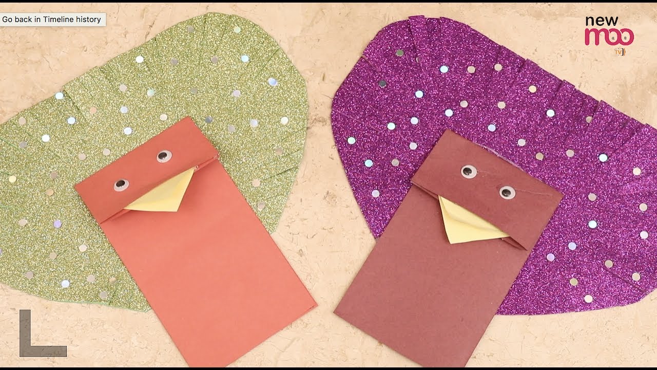 How to make Peacock with paper | Paper arts and crafts for kids - YouTube