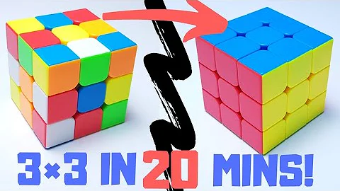 How to solve 3×3 Rubik's cube in 20 mins (Easiest tutorial for beginners)