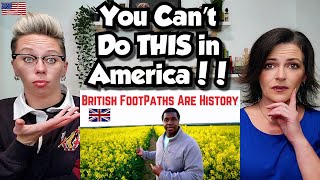 American Couple Reacts: British Footpaths! What Are They? How Are They Different? UK vs US!